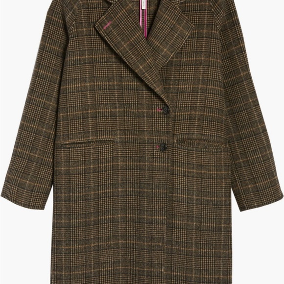Avec Les Filles Double Face Plaid Wool Blend Coat - Picture 12 of 13